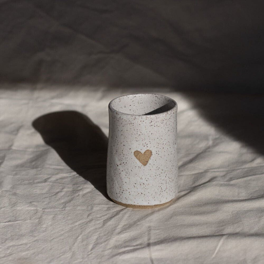 textured heart mug 14 oz - pottery