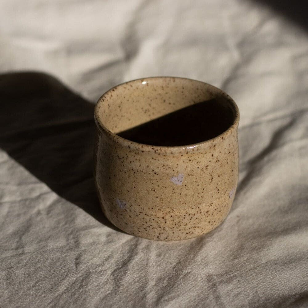 barely there pink hearts mug 7 oz - pottery