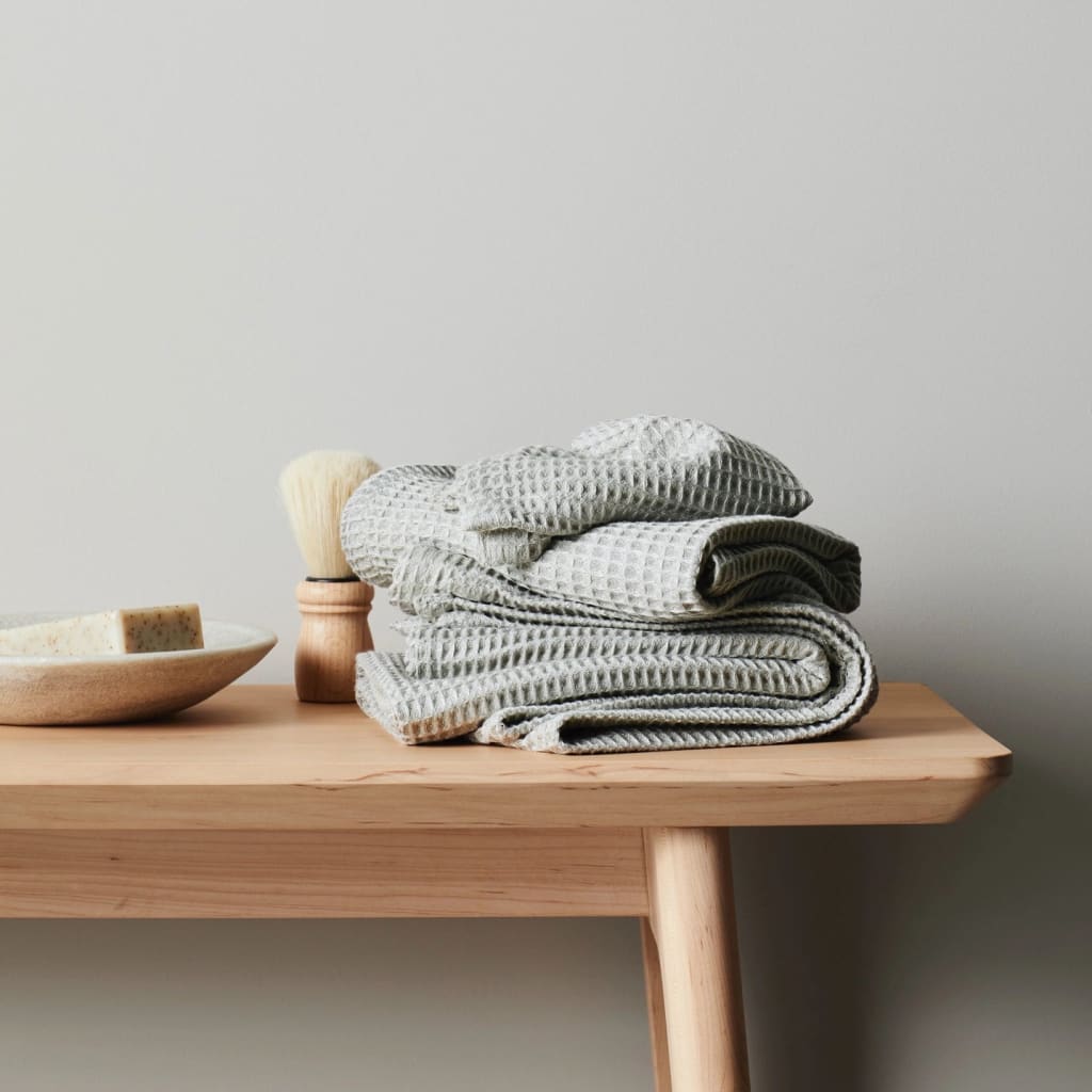 Waffle Hand Towel Set | Sage - Sage - hand towel
